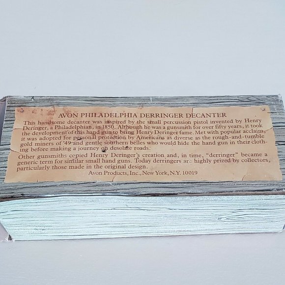 Avon Derringer Philadelphia Decanter Full Cologne - Picture 8 of 12